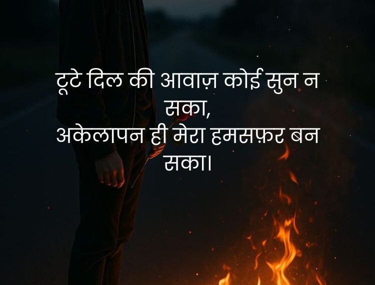 Broken Heart Alone Shayari