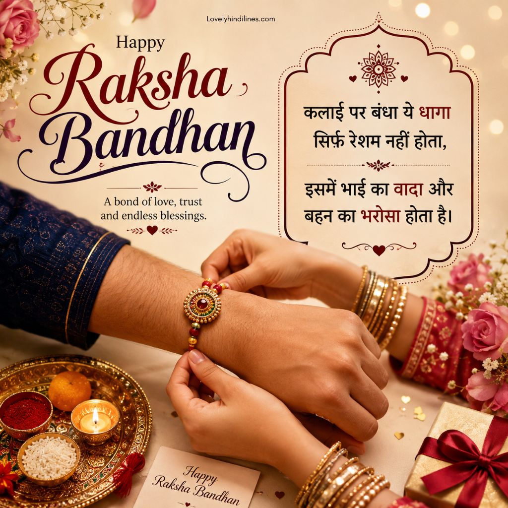 Raksha Bandhan Shayari In Hindi for happy raksha bandhan 2026